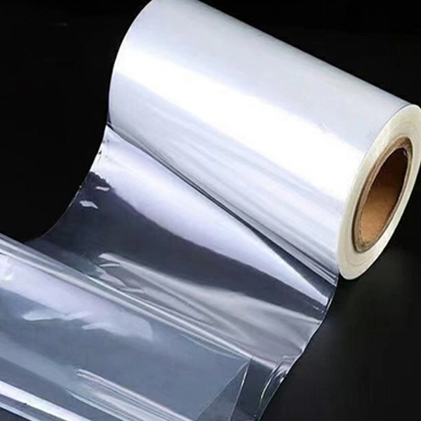 Film rétractable transparent et brillant, résistant à l'humidité, en polyoléfine, page centrale, pour l'emballage